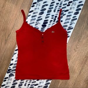 Lacoste Red Tank Top
